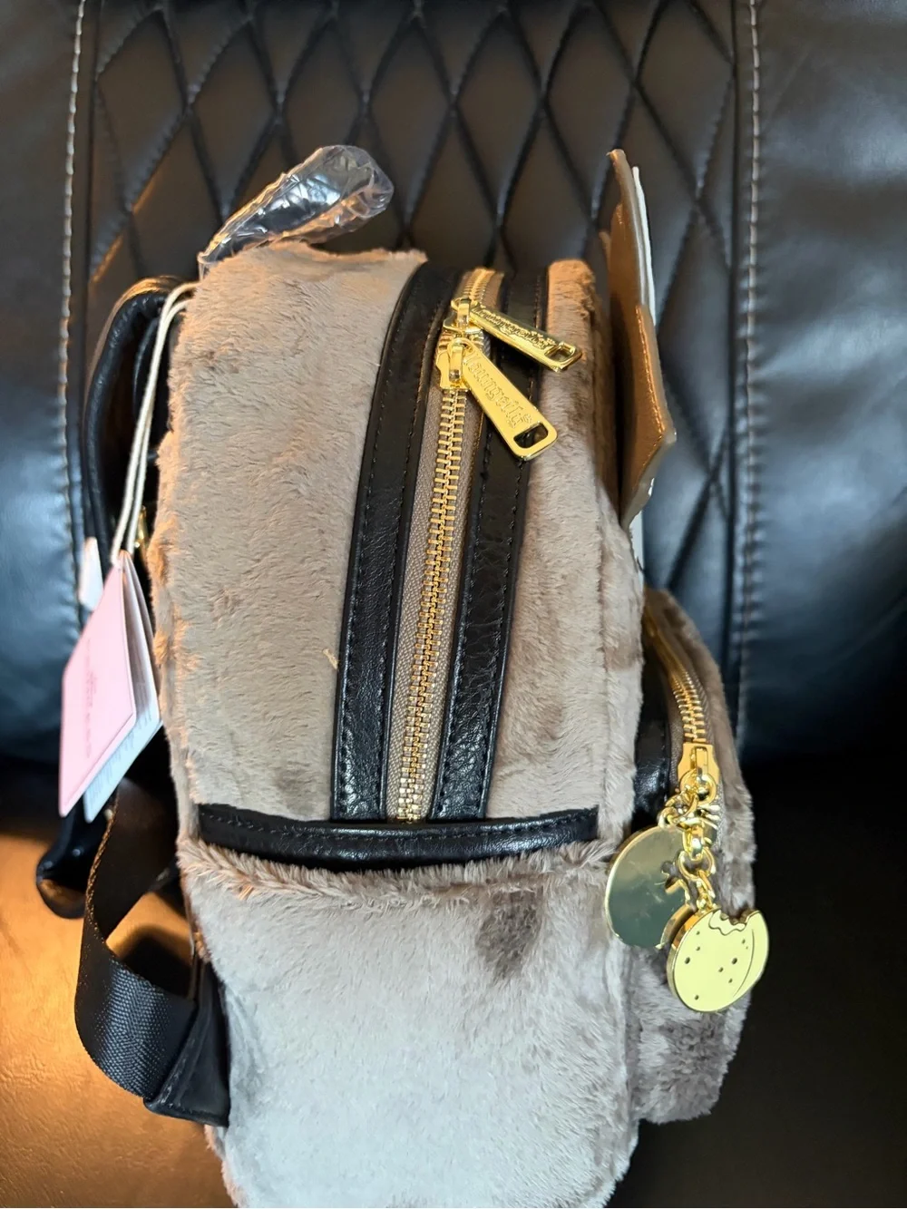 Loungefly Pocahontas Meeko Gray White Racoon Plush mini Backpack
